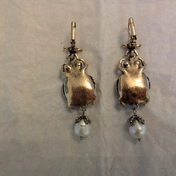 Anthropologie Gold Vintage-Inspired Earrings - Picture 2 of 2
